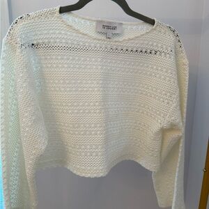 10 Crosby Derek Lam White Textured Crew Neck Sweater / Excellent Condition - 2